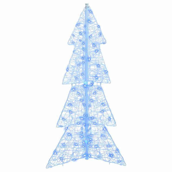 vidaXL Kerstboom met 100 LED Blauw 120 cm Acryl