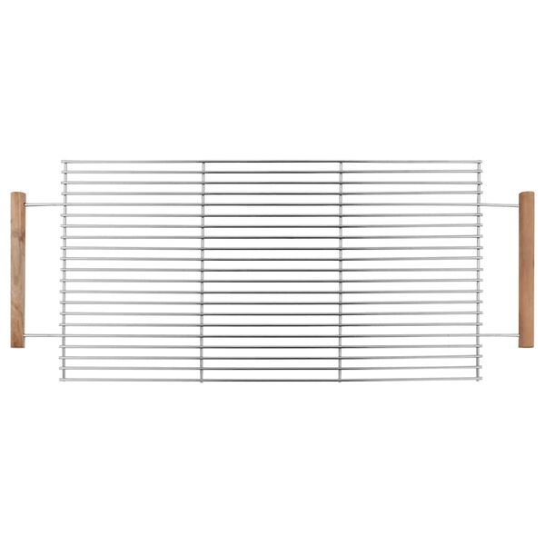 vidaXL Trolleybarbecue met 2 schappen houtskool XXL roestvrij staal