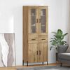 vidaXL Highboard Artisan Eiken 69,5 x 34 x 180 cm Bewerkt hout
