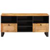 vidaXL TV-kast met lade Bruin 100 x 33,5 x 46 cm Massief Mango Hout