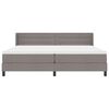 vidaXL Boxspringbed met matras Taupe 200 x 200 cm Polyester