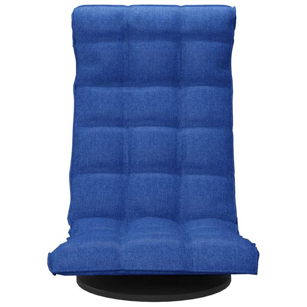 vidaXL Vloerstoel draaibaar stof blauw
