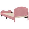 vidaXL Bedframe voor kinderen met hoofdbord Roze 80 x 200 cm Fluweel