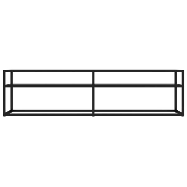 vidaXL Tv-meubel 160x40x40,5 gehard glas zwart