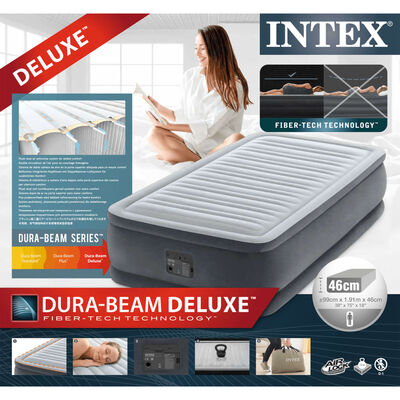 Intex Luchtbed Dura-Beam Deluxe Comfort Plush twinsize 99x191x46 cm