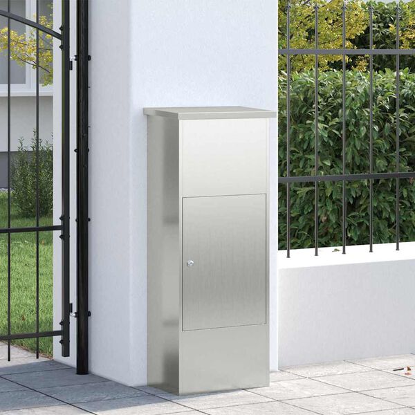 vidaXL Pakket inwerp box met opslag Zwart 44,5 x 29 x 110,5 cm