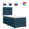 vidaXL Boxspring met matras fluweel blauw 80x200 cm