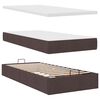 vidaXL Ottoman bed met matras 100x200cm stof donkerbruin