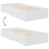 vidaXL Bedframe met hoofdeinde met lade Wit 90 x 190 cm Bewerkt hout