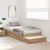 vidaXL Opbergbedframe met lade Artisan Eiken 80 cm Bewerkt hout
