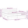 vidaXL Boxspring met matras en LED stof donkerbruin 200x200 cm