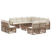 vidaXL Tuinbankenset 12 st Beige poly rattan