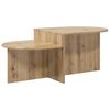 vidaXL Salontafel Artisanaal eiken 100 x 50 x 40 cm Bewerkt hout