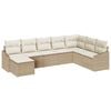 vidaXL Tuin Sofa Set 8 st Beige en Cr&egrave;me poly rattan