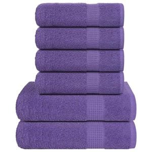 vidaXL 6-delige Handdoekenset FROGN 360 g/m&sup2; paars