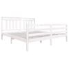 vidaXL Bedframe massief hout wit 180x200 cm