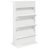 vidaXL Tijdschrift Rek Wit 70 x 41 x 126 cm Bewerkt hout