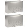 vidaXL Plantenbak 2 st zilver 80 x 30 x 49 cm Roestvrij staal