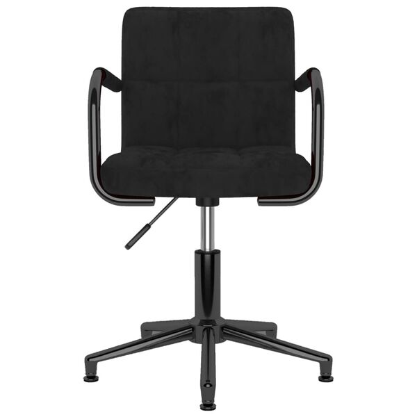 vidaXL Eetkamerstoelen draaibaar 2 st fluweel zwart