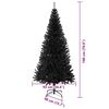 vidaXL Kerstboom met 300 LED met standaard Zwart 180 cm PVC