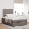 vidaXL Ottoman bed met matras en LED's 120x190 cm stof taupe