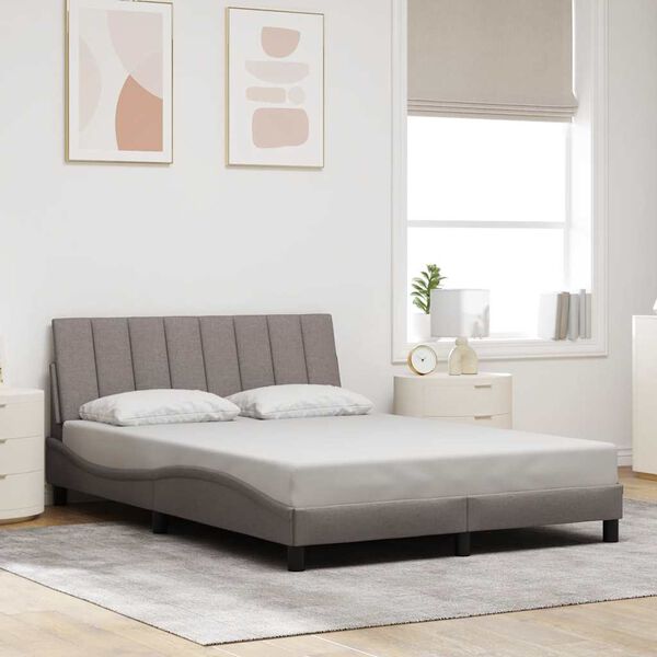 vidaXL Bedframe zonder matras "Hanko" 120x200 cm stof taupe