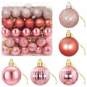 vidaXL Kerstballen set 100 st Roze en ros&eacute; 4 cm Polystyreen