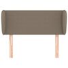 vidaXL Hoofdbord met randen 83x23x78/88 cm stof taupe