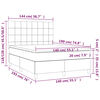 vidaXL Boxspring met matras en LED fluweel donkerblauw 140x190 cm