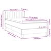 vidaXL Boxspring met matras fluweel zwart 100x220 cm