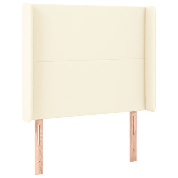 vidaXL Hoofdbord LED 103x16x118/128 cm kunstleer cr&egrave;mekleurig