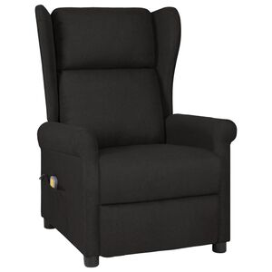 vidaXL Massagestoel stof zwart