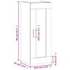 vidaXL Wandkast 34,5x34x90 cm bewerkt hout gerookt eikenkleurig