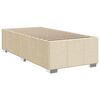 vidaXL Boxspring met matras stof cr&egrave;mekleurig 90x200 cm