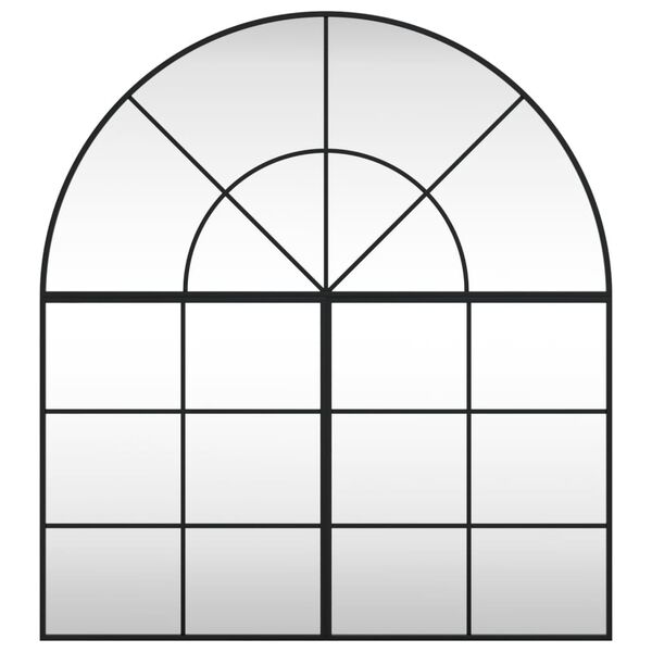 vidaXL Wandspiegel boog 100x110 cm ijzer zwart