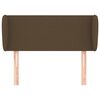 vidaXL Hoofdbord met randen 83x23x78/88 cm stof donkerbruin
