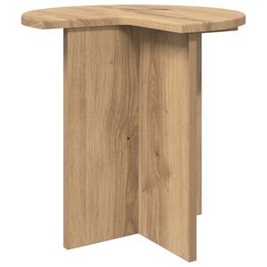 vidaXL Bijzettafel Artisanaal eiken &Oslash; 39 x 38 cm Bewerkt hout