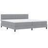 vidaXL Boxspringbed met matras met matras Lichtgrijs 200 x 200 cm Stof