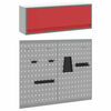 vidaXL Gereedschapskast en Pegboard Set 3 pcs Rood 100 x 25 x 115 cm