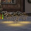 vidaXL Kerstverlichting ster 3 st met grondpinnen 50 LED's 29 cm