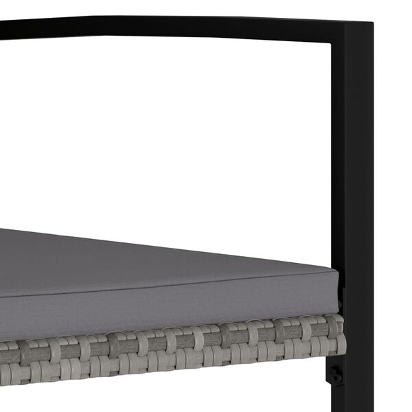 vidaXL Tuinstoelen 2 st poly rattan grijs