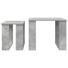 vidaXL Koffietafel Set 2 pcs Beton Grijs Bewerkt hout