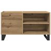 vidaXL Platenkast 84,5x38x48 cm bewerkt hout artisanaal eikenkleur