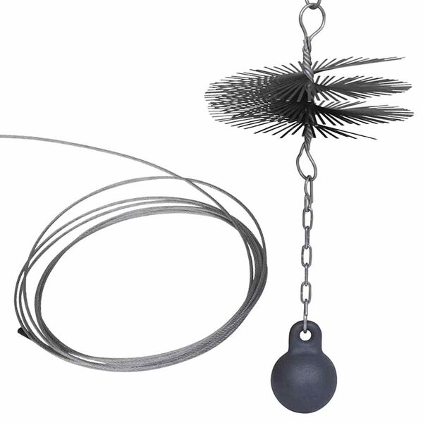 Schoorsteenveegborstel rond &Oslash; 25 cm