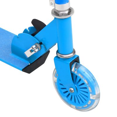 vidaXL Kinderstep met verstelbaar aluminium stuur en 2 wielen blauw