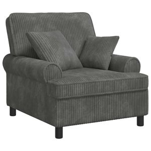 vidaXL XL fauteuil met kussens Lichtgrijs 1,5 Lijnen Stof