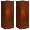 vidaXL Zonne LED Padverlichting 2 st Warmwit 18 x 18 x 50 cm