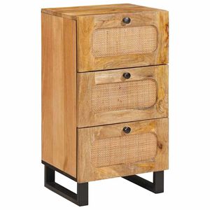 vidaXL Dressoir met lade Bruin 40 x 33 x 75 cm Massief Mango Hout
