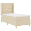 vidaXL Boxspringbed met Matras Donkergrijs 90x190 cm Cr&egrave;me 90 x 190 cm