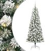 vidaXL Kunstmatige Inklapbare Kerstboom 300 LED's Groen en Wit 210 cm